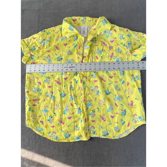 Disney Toy Story Button Down Shirt | Women’s XL | Yellow Buzz Woody Summer Print - Picture 4 of 8